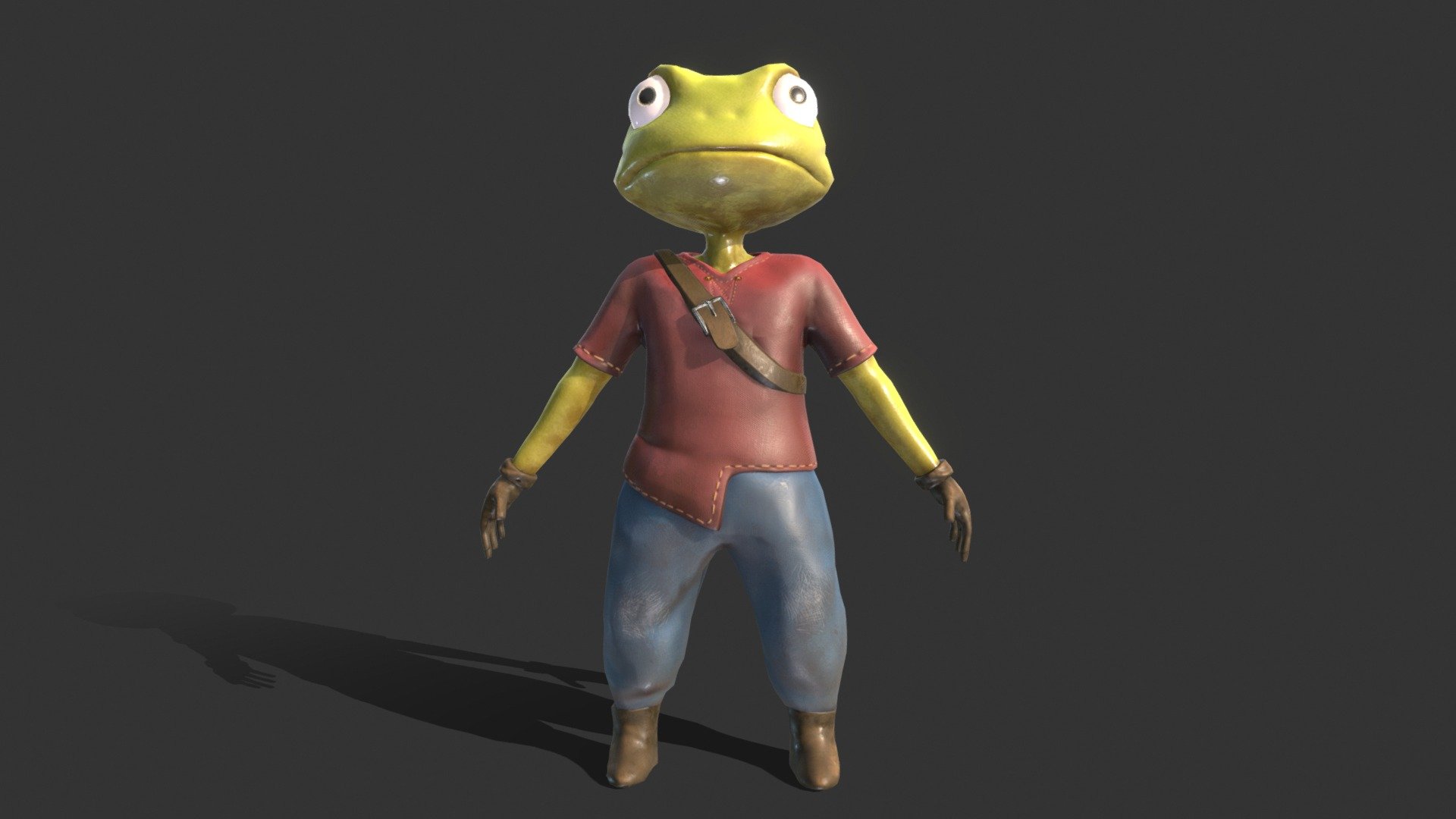 Personnal chara made from a sketch
ZBrush for the sculpting of the highpoly, Maya for the retopo and Substance Painter for the texturing