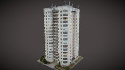 Soviet era 16 floor apartment building. Vilnius flat, apartments, block, floor, apartment, skyscraper, reconstruction, renovation, cityscape, apartment-building, capturingreality, soviet-architecture, realitycapture, architecture, photogrammetry, city, building, street, construction
