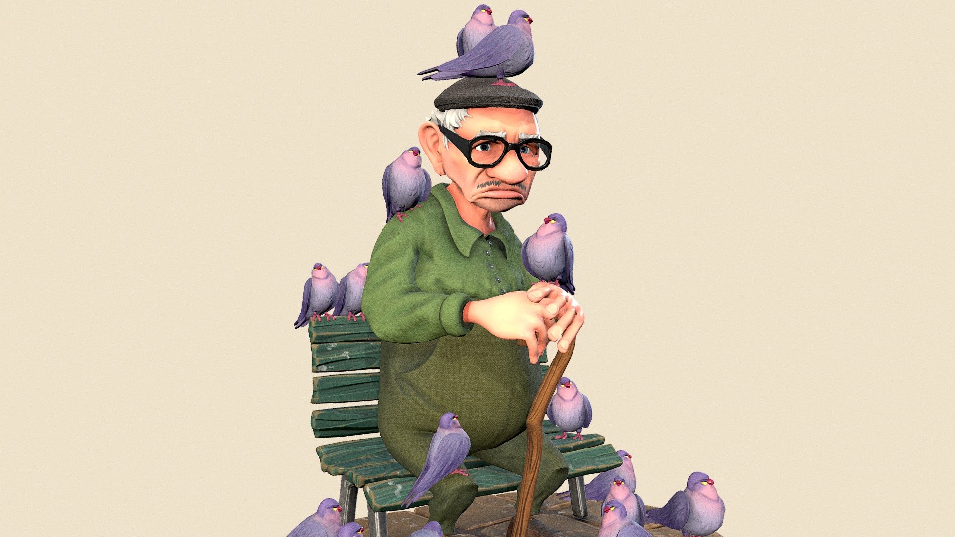 This is a character I made based on the amazing concept by Wouter Tulp. When I saw this one, I just knew I had to make it! 


Sculpted and posed in ZBrush, Retopo in 3DsMax, Textures in Substance Painter.