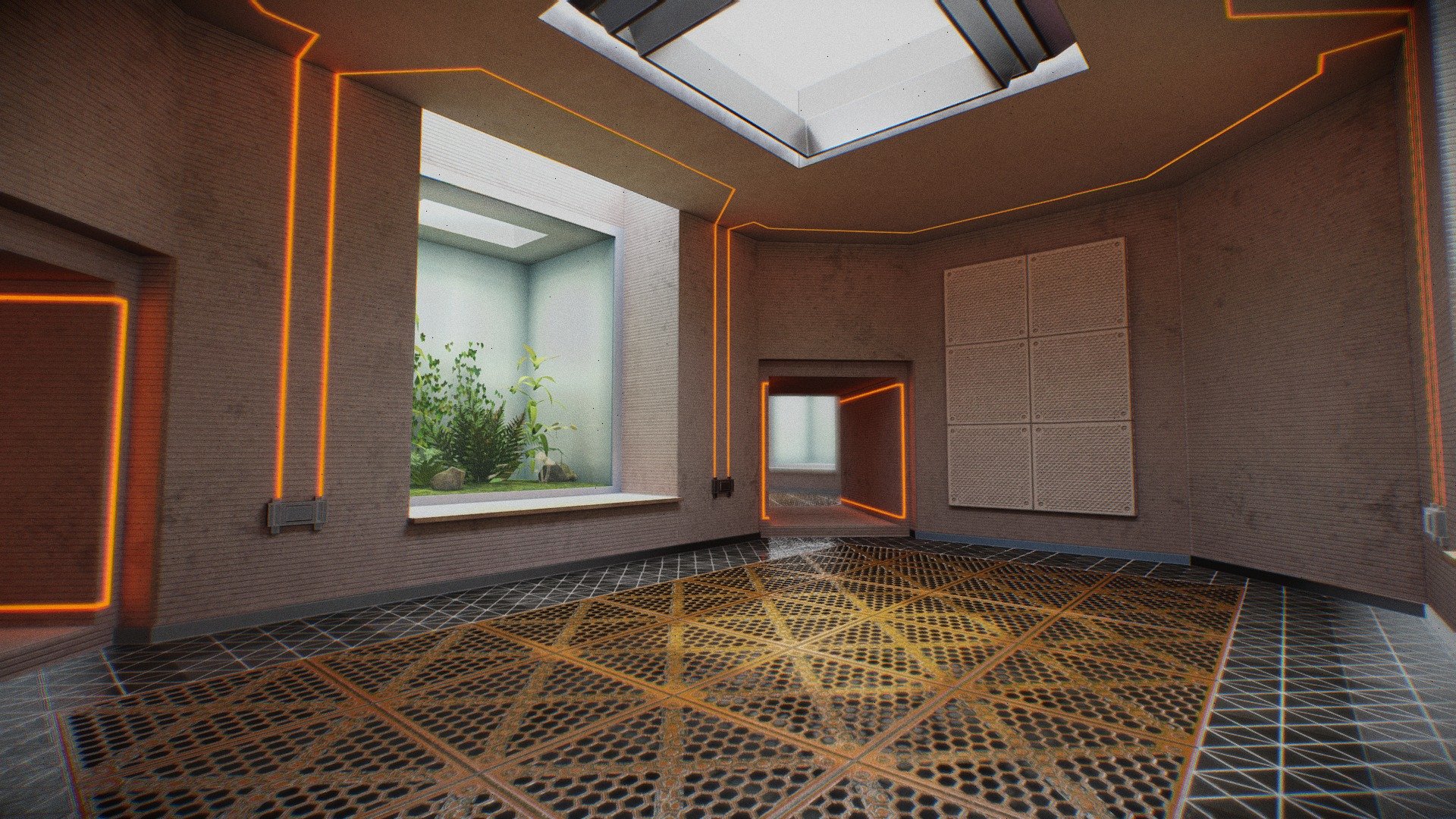 The gallery is designed from identical blocks that you can connect to each other at different angles and get a gallery of the size you need.

!!! Restricted by license to resell or reshare my models after purchasing !!!
!!! Watermarks - After purchasing, you download this model WITHOUT WATERMARKS in various 3D formats:
Blender 4.0 / Obj / Glb / Fbx / Dae / 3dsmax  - attached as an additional zip archive.

Empty version: https://skfb.ly/oPr8Z

How to upload to Spatial.io:
Instuction video - click!
1. Download an additional zip archive attached to this model (bottom of the downloading list)
2. Unzip file from archive, and you see the GLB file.
3. On Spatial you create a new empty space.
4. And then you upload/drag this GLB file.
5. Enjoy!
* There are no painting anchor points in the model, paintings must be placed manually.

Try to walk this space: click