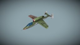 He-162A Volksjäger german WW2 fighter lowpoly ww2, fighter, german, warplane, fighter-jet, worldwar2, lowpoly, blender3d, gameasset, plane