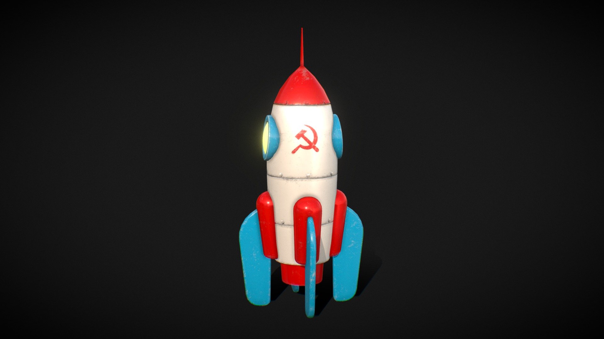 Retro rocket from the USSR. 
Worn out soviet space rocket made of rough metal.
PBG textures included.