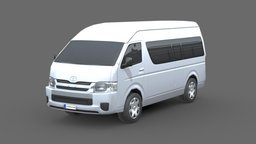 Toyota Hiace Passenger Van L2H3 GLX 2020 modern, vehicles, cars, van, toyota, passenger, hiace, lowpoly-car, l2h3, low-poly, vehicle, lowpoly, low, poly, car, toyota-hiace, glx, hiace-van