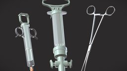 Aspiration-Kit Assets body, anatomy, biology, equipment, vacuum, hospital, cavity, science, medicine, health, manual, syringe, abortion, medical, human, aspirator, blendermedical, tenaculum