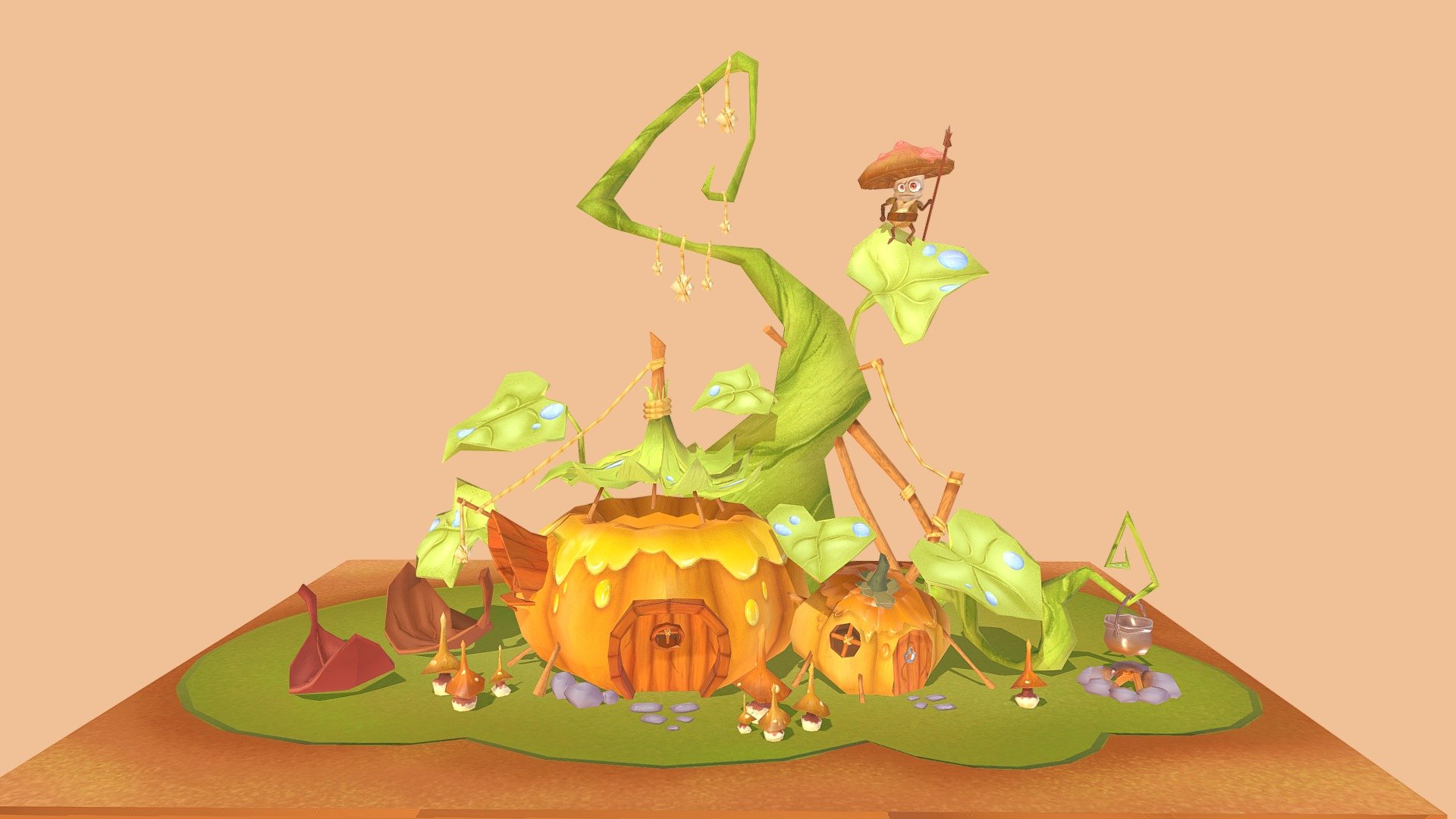 3D model of the freelance concept artist Etienne Savoie´s concept art &ldquo;Autumn House