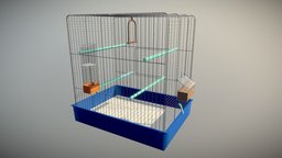 simple bird cage empty, bird, birds, cage, pet, hanging, parrot, detailed, bars, seed, metal, iron, parakeet, metallic, roost, seeds, aviary, animal, plastic, steel, flat-top