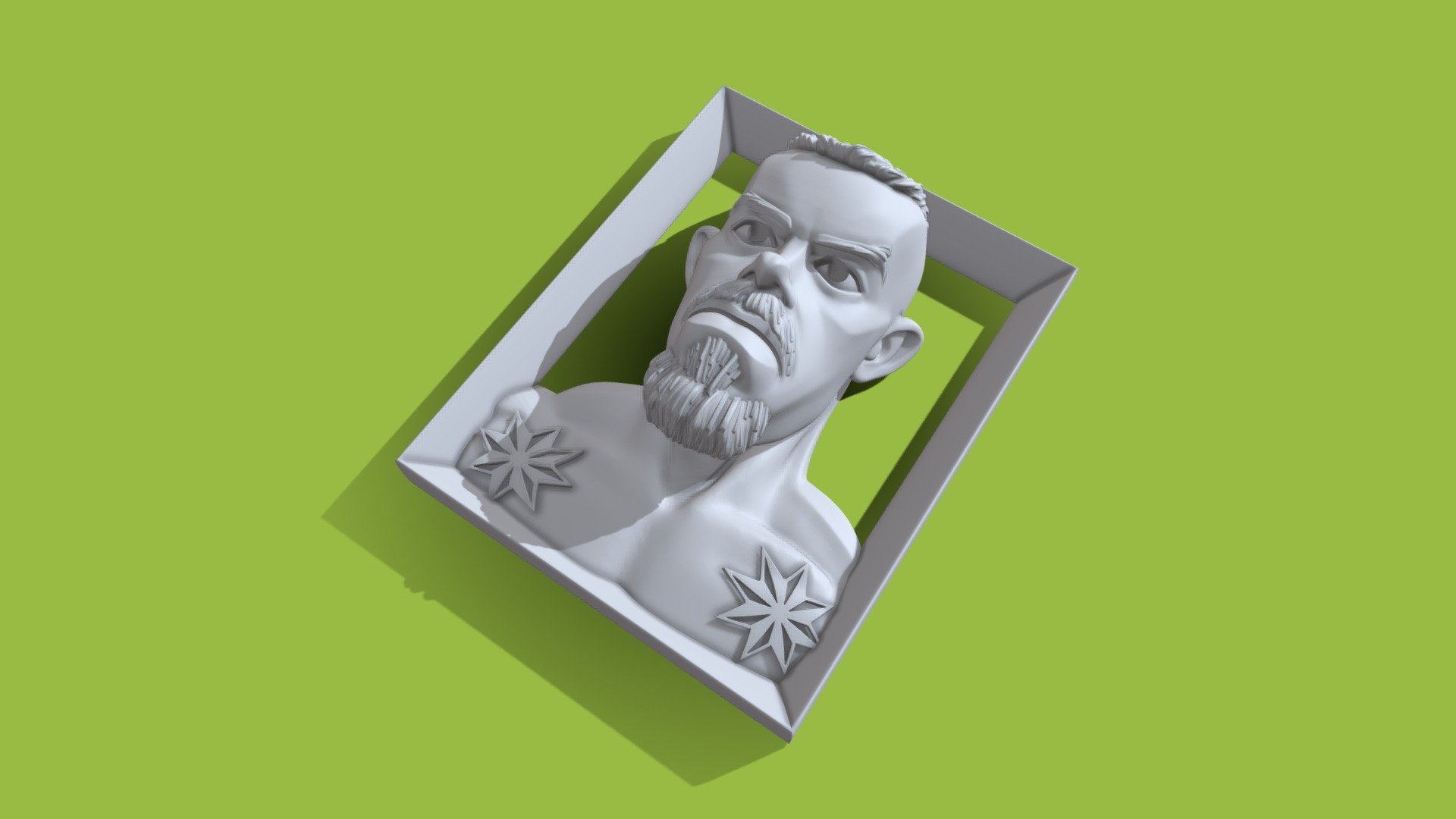 Free STL of Yuri Boyka from Undisputed film series, played by an amazing Scott Adkins. Designed for FDM printing, as wall-mounted portrait.