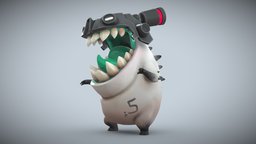 Crobus - Cute Creature dae, mouth, sculpt, cute, teeth, hybrid, scuplture, bite, gremlin, bean, ccw, crobus, maya, sci-fi, hardsurface, creature, zbrush, monster, evil, daesdc2022, daesdc2022ccw, daesdc2023, daesdc2023ccw