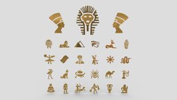 Egyptian Symbols - 010 ancient, historic, exterior, egyptian, vr, ar, pharaoh, statue, giza, obelisk, hieroglyphs, glyphs, egyptology, historical-archaeology, hieroglyphics, cairo, metaverse, egyptian-sculpture, pharaohs, egyptian-culture, architecture, egyptian-symbols