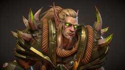 Blood Elf Rogue warcraft, fanart, blizzard, character, hand-painted, stylized, wow, dagger, rogue