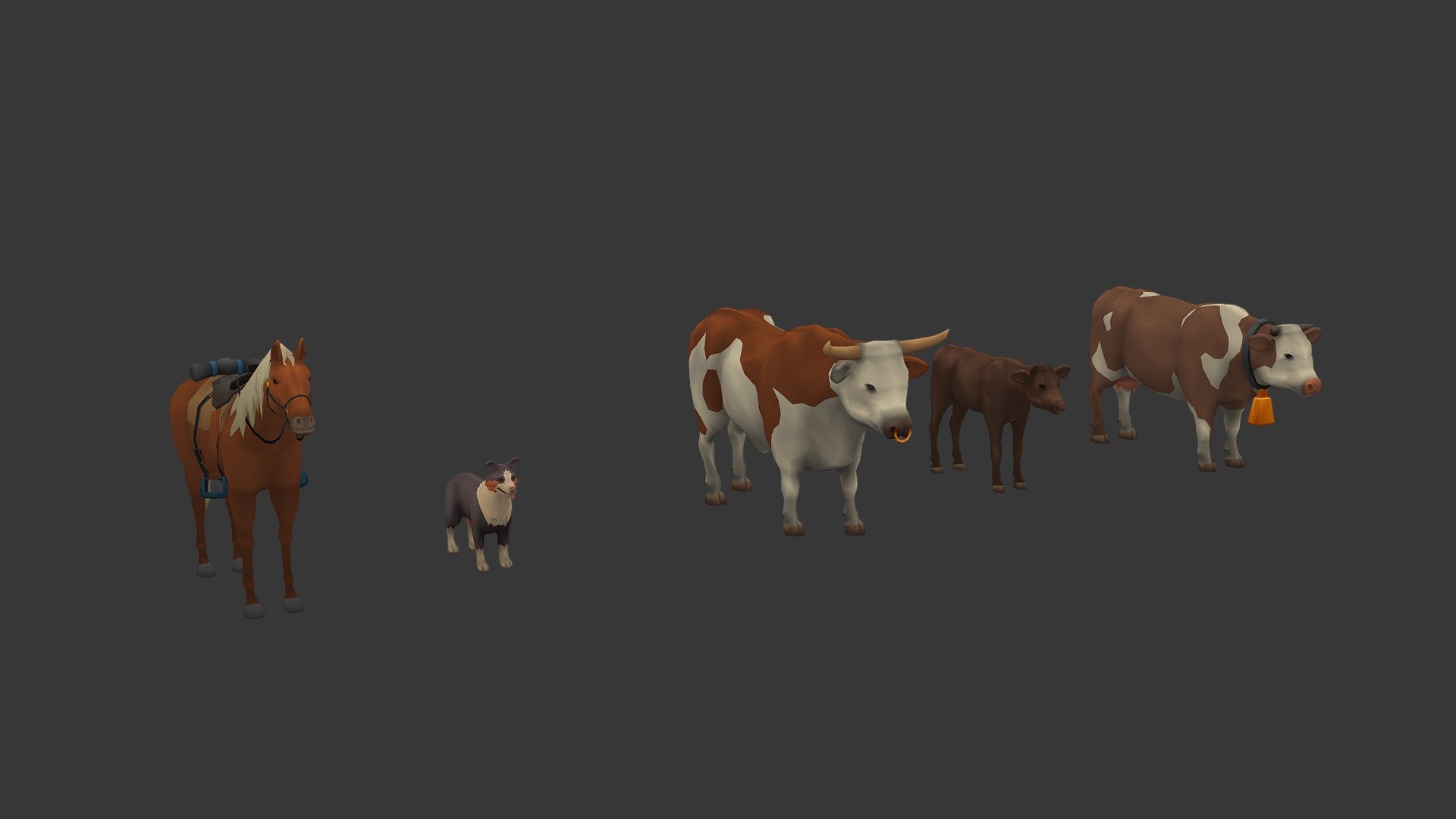 Animations included for large quadrupedal animals.