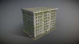 Post apo Skyscraper 1 post-apocalyptic, mossy, enterable, building