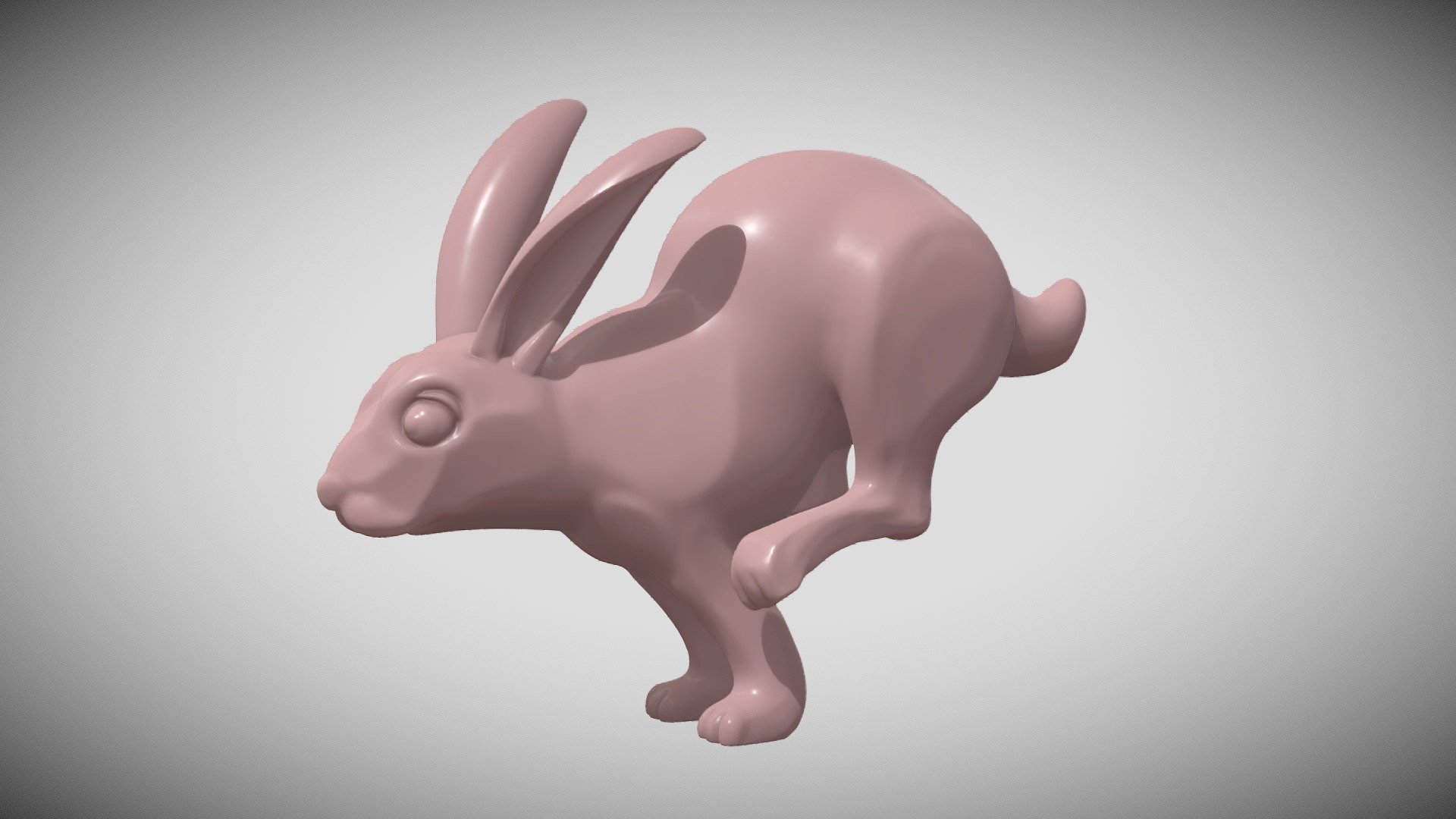 the running rabbit is made as a single solid element
