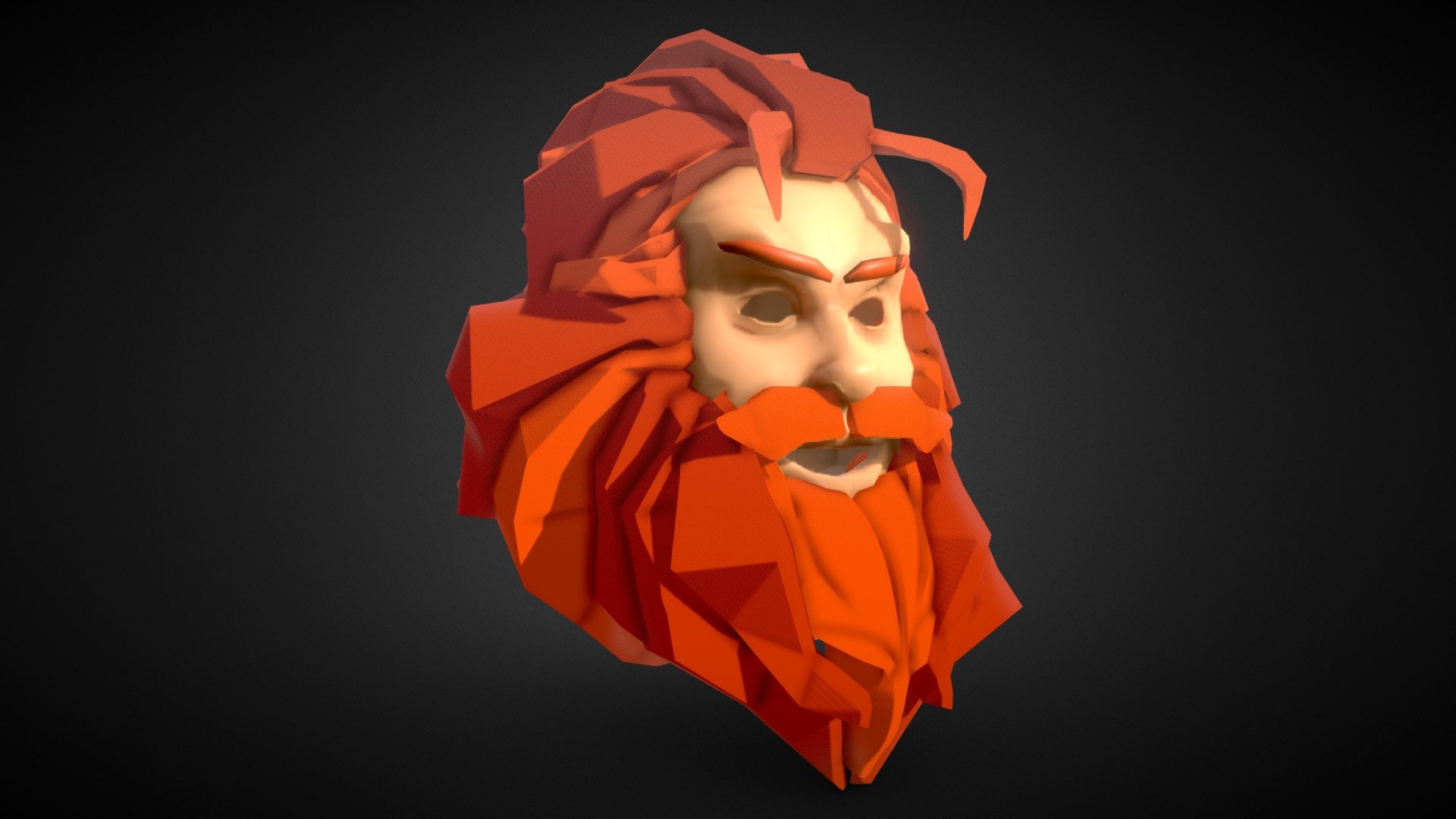 Low Poly Cartoon Hair Beard Mustache.

Number of Vertices: 17.794

Number of Faces: 17.686

Number of Triangles: 35.302