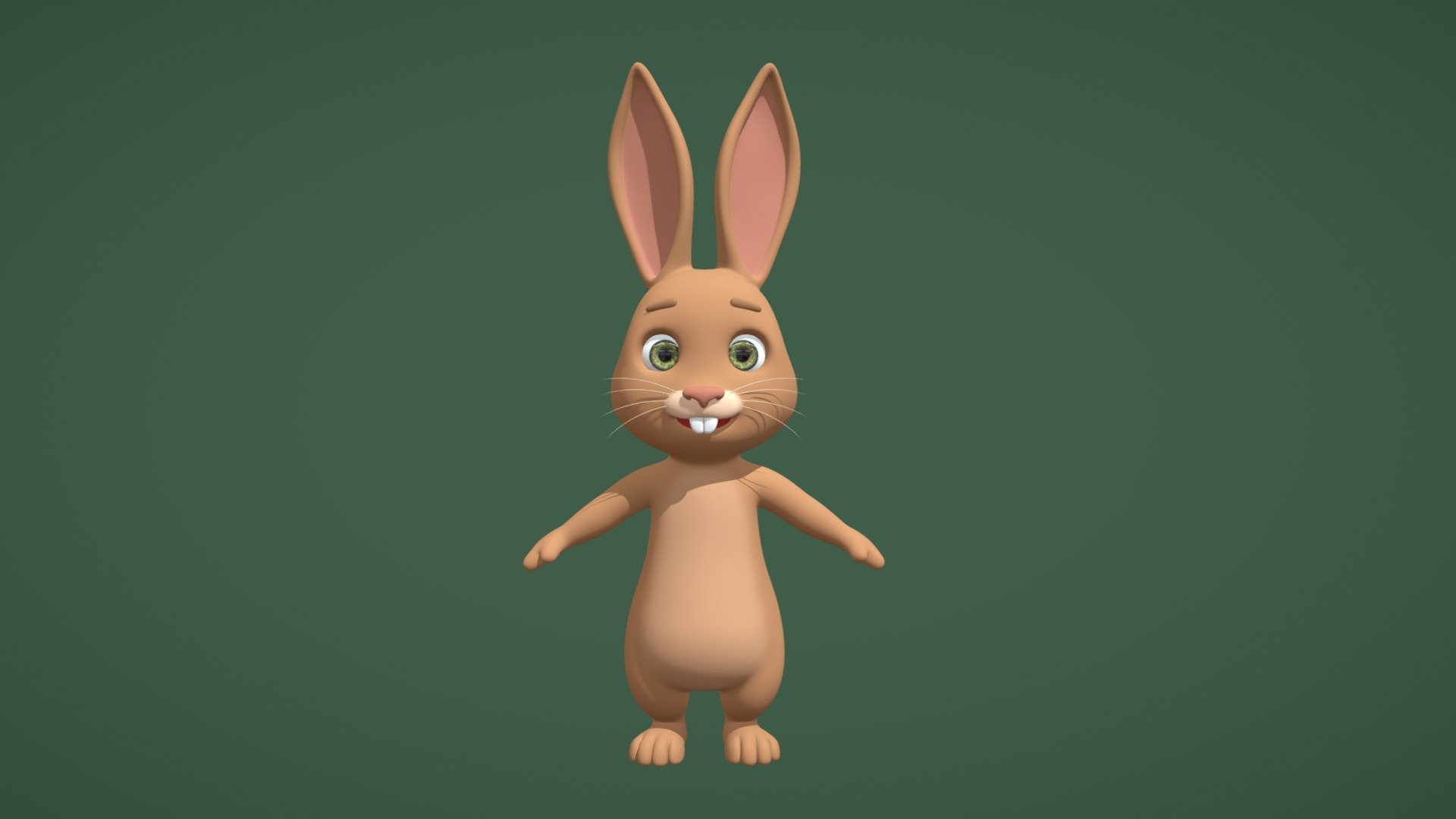 Cartoon Bunny made with Blender