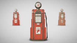 Gas Pump - Texaco 60's (Clean, Used and Dirty) automobile, transportation, gas, oil, gasoline, b3d, pump, rust, vintage, retro, urban, rusty, petrol, diesel, dust, automotive, vr, dispenser, ar, fuel, realistic, old, machine, station, auto, dusty, realism, bowser, ethanol, filling, fueling, blender, vehicle, pbr, lowpoly, car, highpoly, industrial