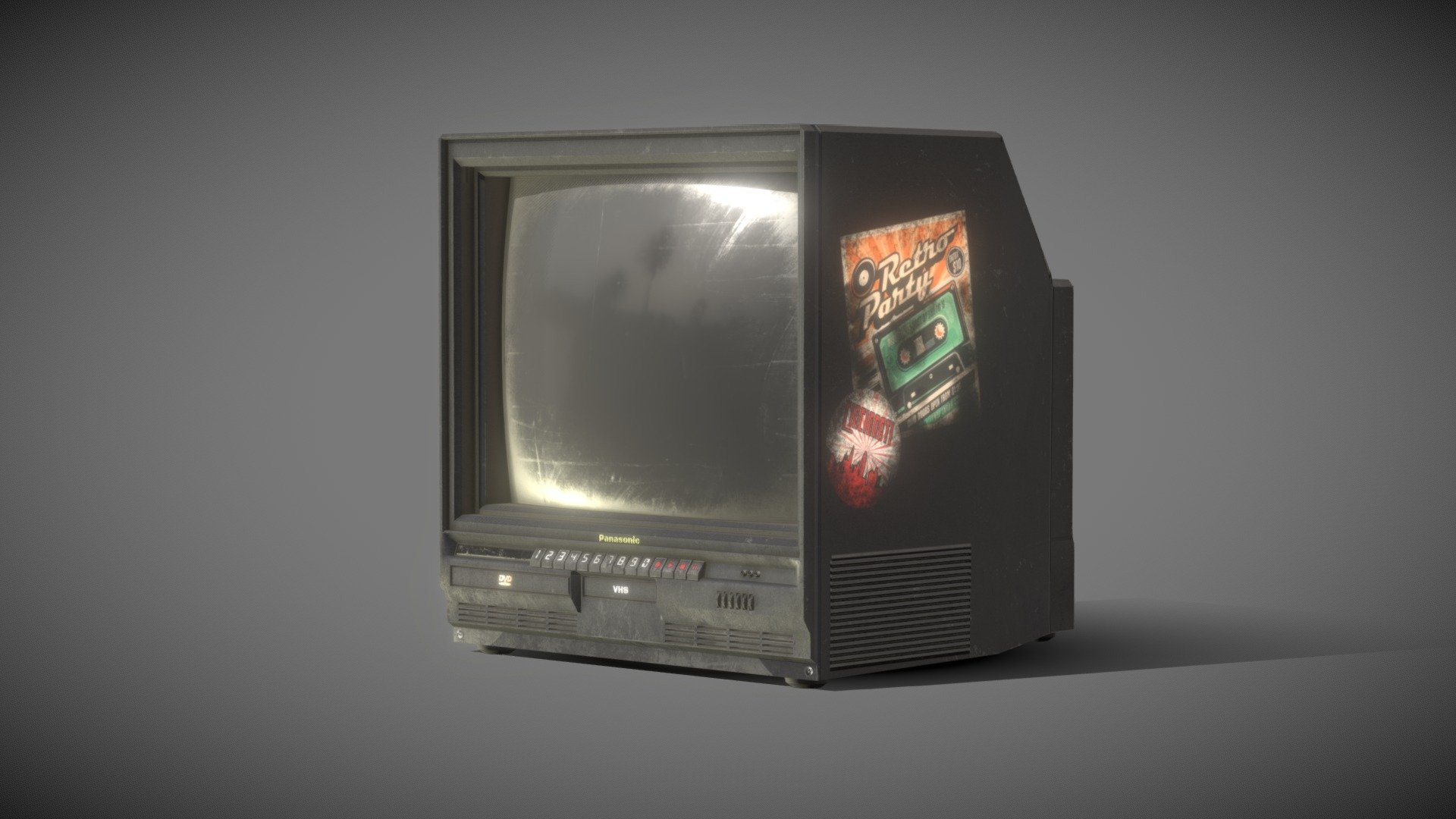 Retro TV Model in FBX format. Archive includes texture such as Base Color, Metalic, Roughness, Normal. Resolution - 2K. Have a good day!