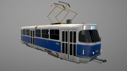 Tram train, assets, transport, travel, subway, tram, game, vehicle, gameart, free