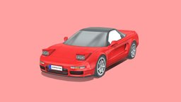 Honda NSX Type-R 1992 modern, tire, cars, drive, classic, honda, coupe, nsx, honda-nsx, low-poly, vehicle, lowpoly, low, poly, racing, car, race