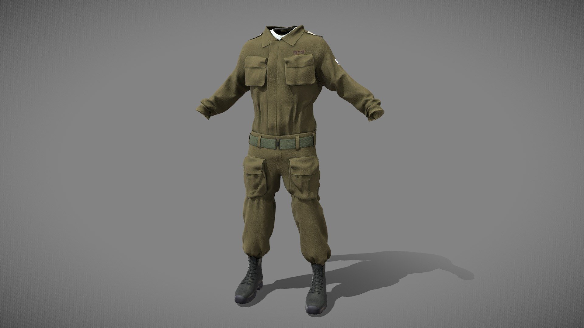 Israel Defences Force soldier uniform.
