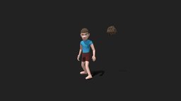 Free Cartoon Character Base Model - Rigged kit, base, bathroom, boy, hero, character, low-poly, cartoon, asset, lowpoly