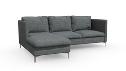 Gray L-Shaped Couch cushion, sofa, bed, tv, couch, sitting, pillow, comfortable, seat, scale, furniture, seating, sit, comfy, recliner, relax, comfort, rr, netflix, relaxing, substance, pbr, chair, livingroom, rnr