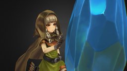 Dragon's Crown "Elf" -Fanart fanart, dragons-crown, maya, character, handpainted, low-poly, girl, lowpoly, substance-painter