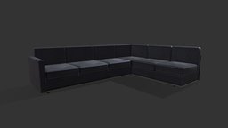Sofa archviz, videogames, low-poly-game-assets
