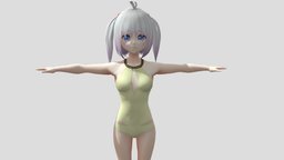 【Anime Character】Nana (Swimsuit/Unity 3D) japan, animegirl, animemodel, anime3d, japanese-style, anime-character, vroid, unity, anime, japanese