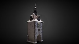 Gate Tower winter, santa, medieval, architectural, snow, new, christmas, town, europa, old-house, house, city, building, street, village, church, nollag