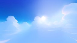 Stylized Cloudy Sky scene, sky, 360, clouds, level, rose, day, sunny, panorama, leveldesign, casual, dreamy, 6k, wallpaper, skybox, cloudy, cubemap, cartoon, stylized, blue, anime, environment, noai, createdwithai