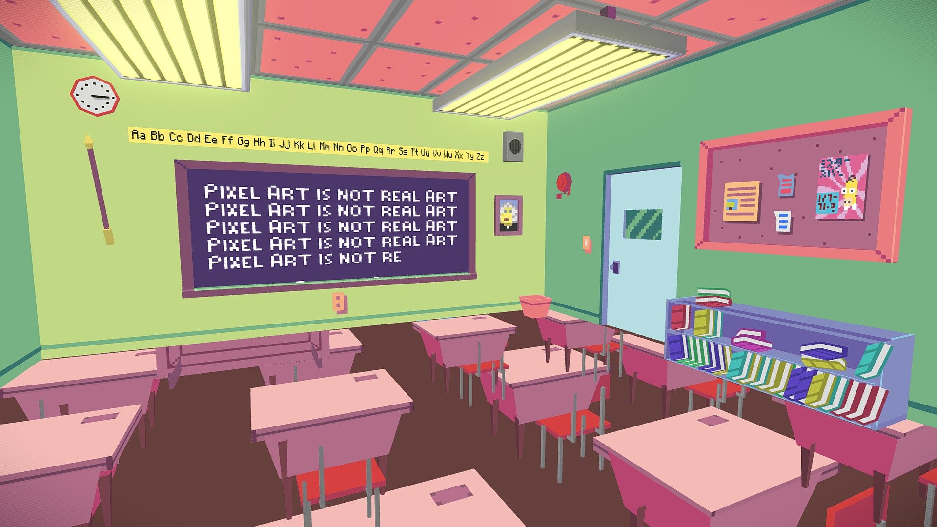 Simpson fan art. Inpired by the amazing couch gag created by the Masters Paul Robertson and Ivan dixon. The music was done by jeremy Dower.

Done using blender and Asesprite. Hope you like it!

If you wanna see more of my work follow me on instagram.com/funkfz