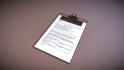 Abandoned Hospital • Clipboard Prop abandoned, unreal, editor, hospital, game-ready, click, substancepainter, substance, 3d-coat, game, 3d, art, gameart, 3ds