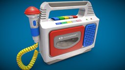 Kinder Sound Recorder music, tape, speaker, childrens, kids, toy, sound, vintage, toys, audio, childs, recorder, microphone, rhino3d, 1990s, taperecorder, cassette-player, tape-recorder, cassette-recorder, substancepainter, substance
