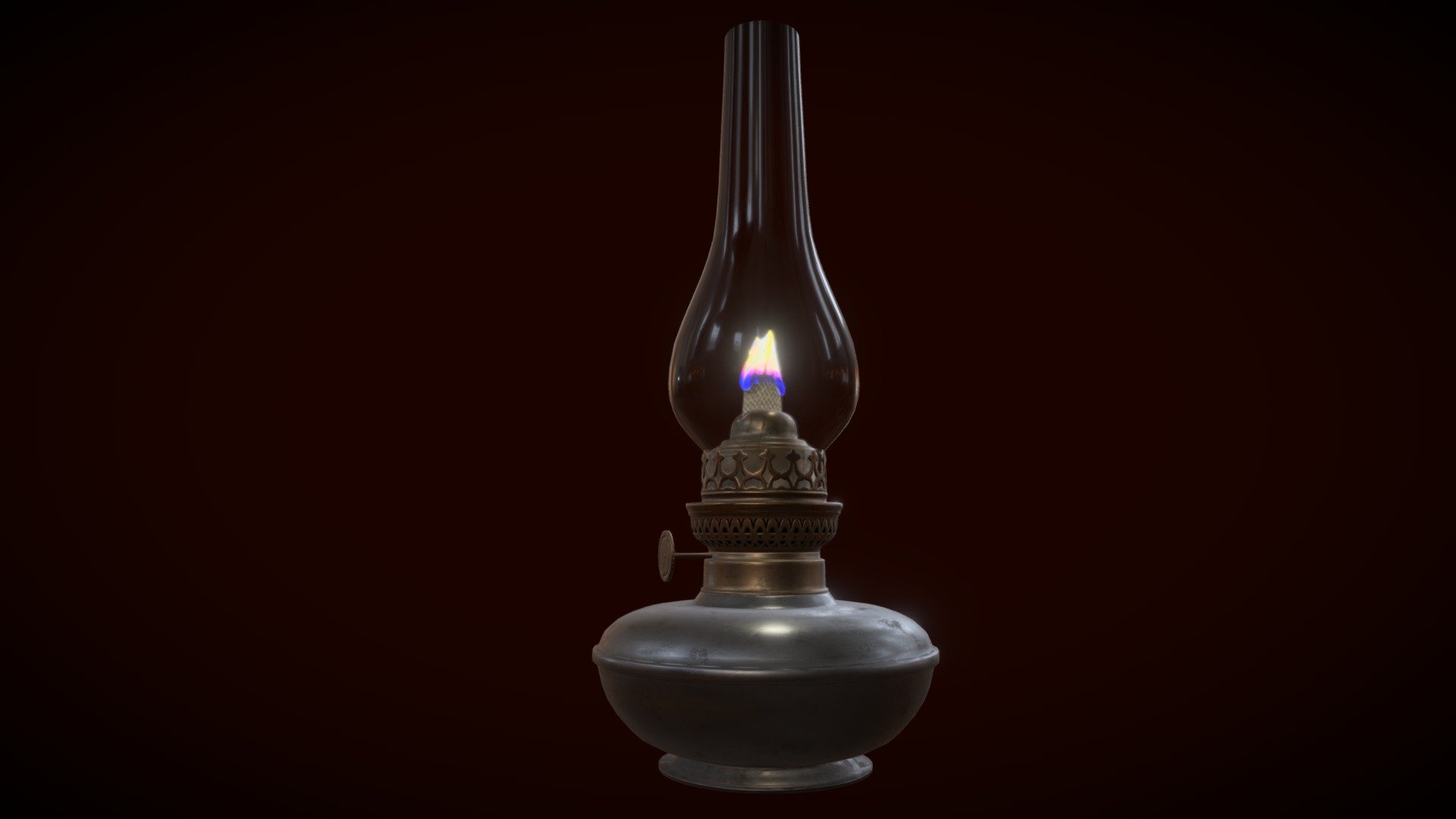 A victorian era kerosene lamp from my victorian still life (Artstation). 
Created with Blender, Substance Designer, Substance Painter and 3D Coat.