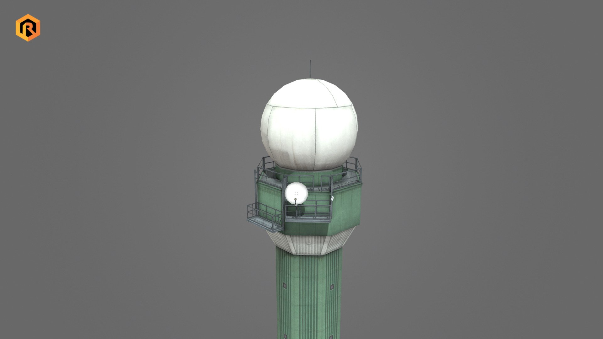 Low-poly 3D model of Weather Radar Tower.
It is best for use in games and other VR / AR, real-time applications such as Unity or Unreal Engine.  It can also be rendered in Blender (ex Cycles) or Vray as the model is equipped with detailed textures.  

You can also get this model in a bundle: https://skfb.ly/owqyZ

Technical details:




2048 x 2048 Diffuse and AO textures

872 Triangles

478 Polygons

671 Vertices

Model is one mesh.

Model is completely unwrapped.

Model is fully textured with all materials applied. 

Lot of additional file formats included (Blender, Unity, Maya etc.)

More file formats are available in additional zip file on product page.

Please feel free to contact me if you have any questions or need any support for this asset.

Support e-mail: support@rescue3d.com