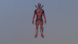 Dead Pool anatomy, red, leather, katana, marvel, superhero, spiderman, deadpool, swords, marvelcomics, marvelheroes, weapon, weapons, gundam