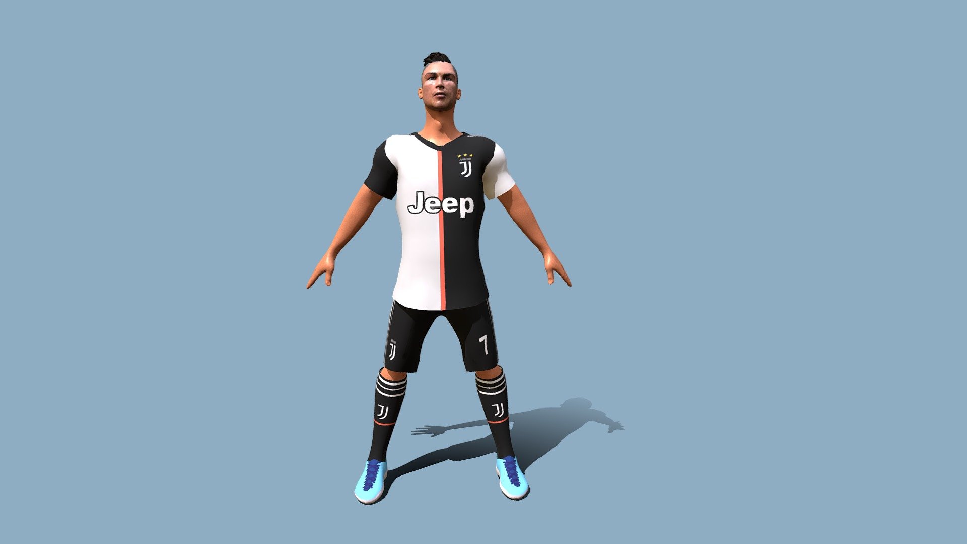 3d model of football player Cristiano Ronaldo
maded in Blender 2.81
rigged