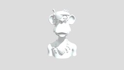Bored Ape Bust - EYEPATCH INDIAN ape, bored, bitcoin, crypto, eth, nft, bayc