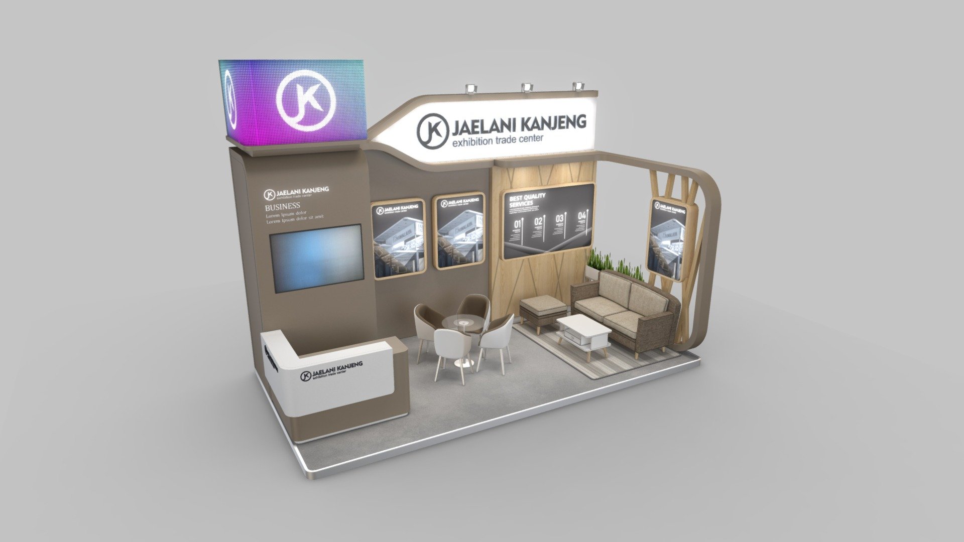 Exhibition stand 3D model

model dimensions: (18sqm / 6x3m / max height: 4.4m)





this model made using Autodesk 3Ds max 2018 / Vray 3.60.03 renderer




there are also save in Autodesk 3Ds max 2015 version / Default scanline renderer / without lighting and camera



format conversion:

1> Fbx format





standart map texture (without lighting setup)




vray complete map texture (embed lighting texture map)



2> Obj format





standart map texture (without lighting setup)




vray complete map texture (embed texture map)


