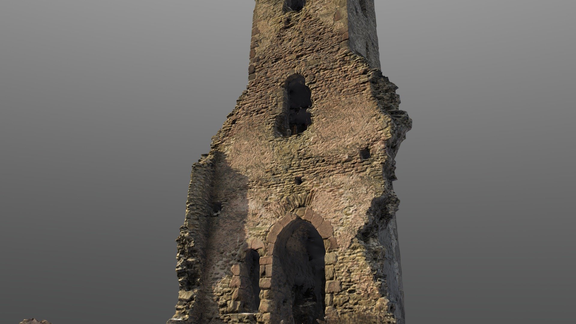 It is a scan from a drone of a church tower from non existing vilage Miloj in Slovakia. 
Images processed in RealityCapture.