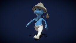 Blue Smurf Cat mushroom, smurf, car, blue, noai, smurfcat