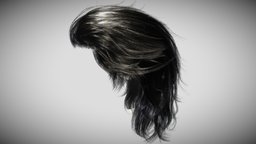 Real Time Hair Card Male Hairstyle part 10 hair, realtime, realistic, head, groom, high-quality, haircards, hairstyle, character, game, lowpoly, animation, male, madium