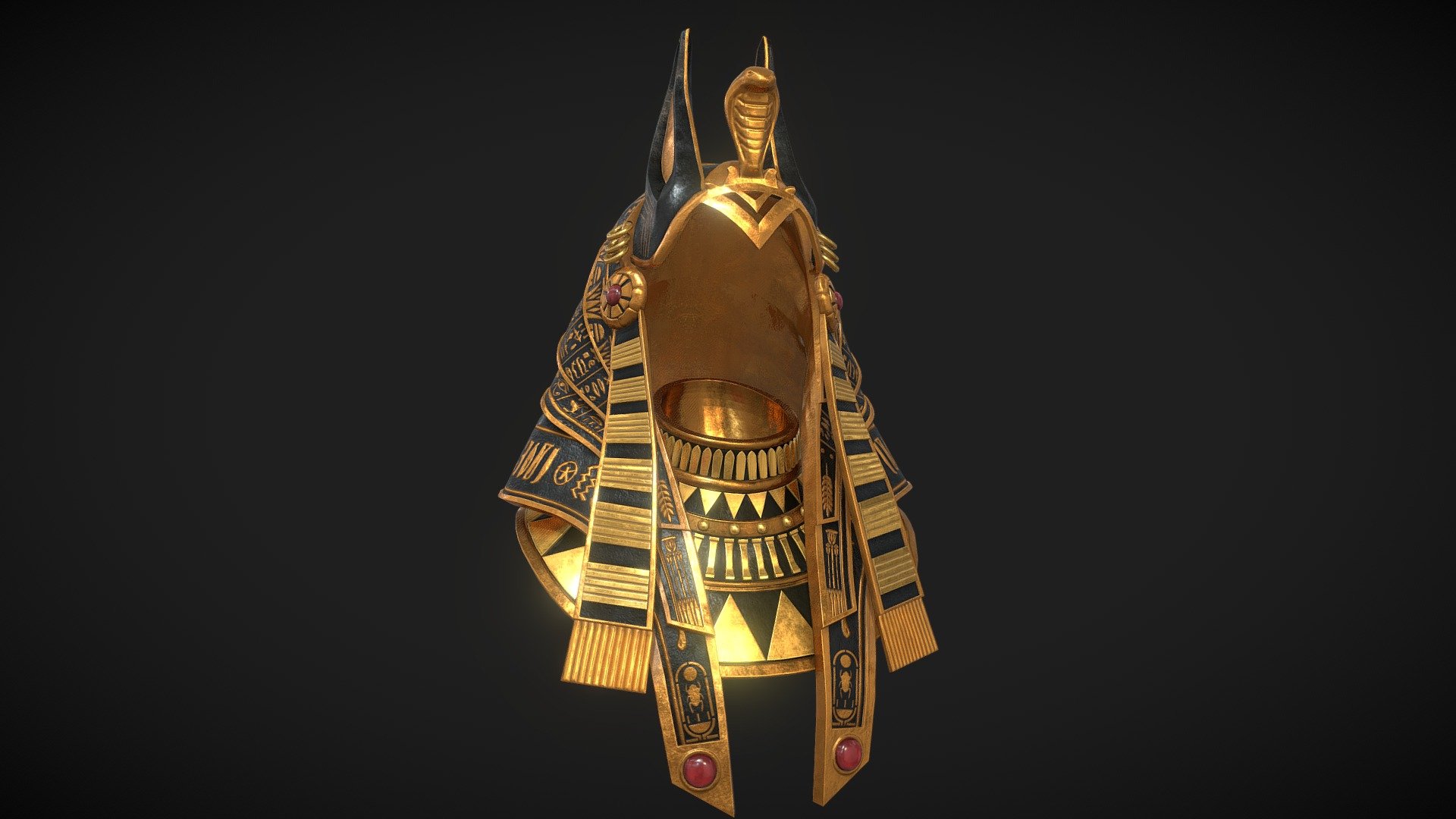 3D Model of Jewelry of the ancient Egyptian god Anubis is prepared for thematic Snapchat lens. 

Snapchat Lens link: https://lens.snapchat.com/58243039c52647f994bd5974888f338c