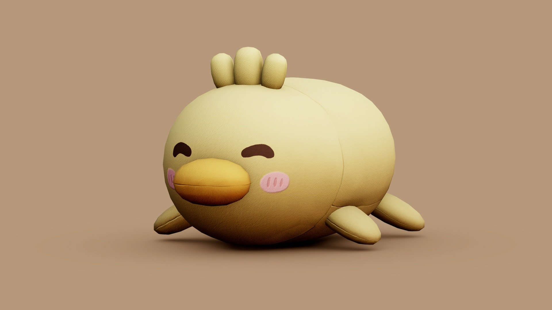 Low Poly Duck Plush Toy for your renders and games

Textures:

Diffuse color, Roughness, Normal, AO

All textures are 2K

Files Formats:

Blend

Fbx

Obj