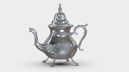 Moroccan Teapot (BARRAD) drink, teapot, tea, moroccan, morocco, appliance, kitchen, appliances, maroc, homeappliance, morroco, barad, home, cinema4d, atay, barrad