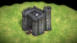 Age of empires Castle - Western European tower, castle, european, windows, medieval, king, age, empires, substance, game, blender, building, of
