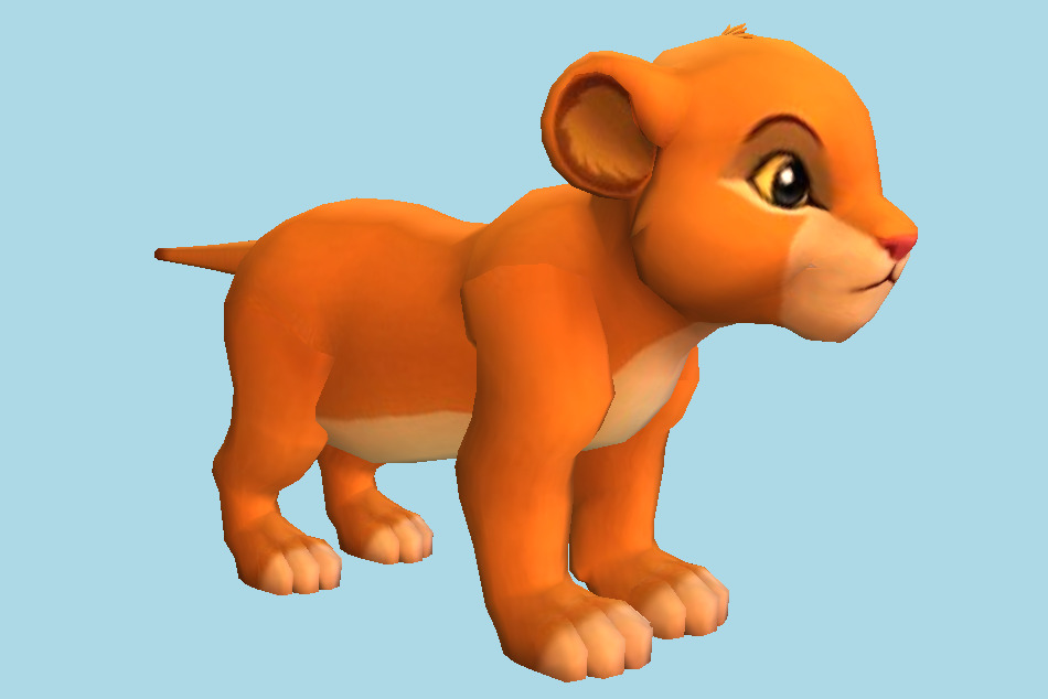 Kingdom Hearts 2 Kiara Lion-King Character 3d model