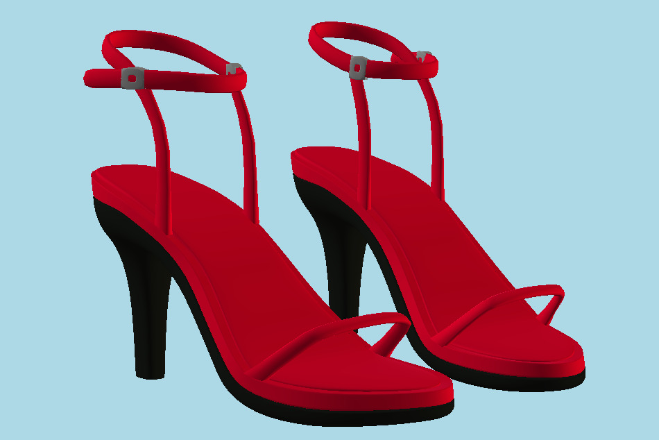 Red Sandal 3d model
