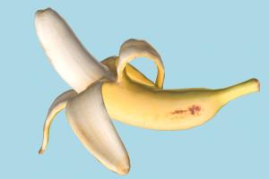 Peeled Banana banana, fruit, food, organic, garden, tropical, deer, breakfast, berry, yellow, vegetarian, openconstructor, peeled